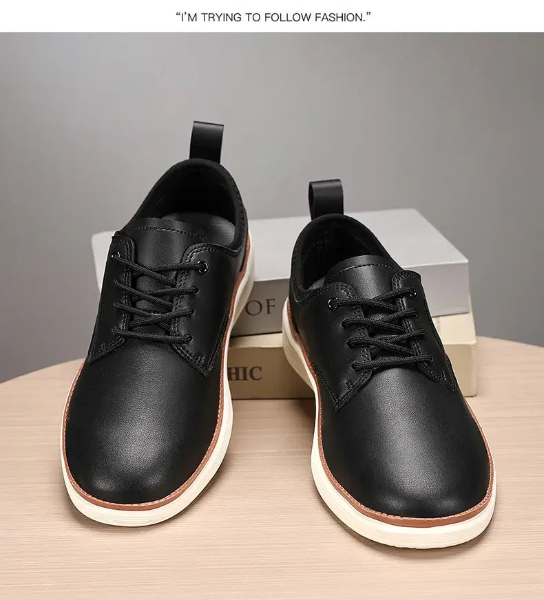 Scarpe Uomo Sportive Casual Alla Moda In Pelle Traspiranti e Comode Marrone Scarpe da Golf e Formali