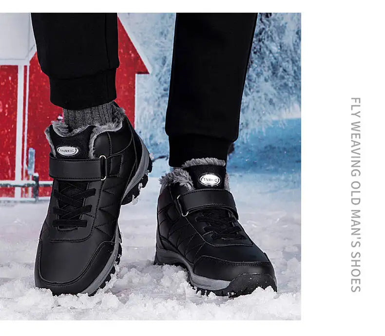 Stivali Invernali Da Uomo In Pelle PU Impermeabili Scarpe Casual Calde Alta Qualità Stivaletti Sneakers