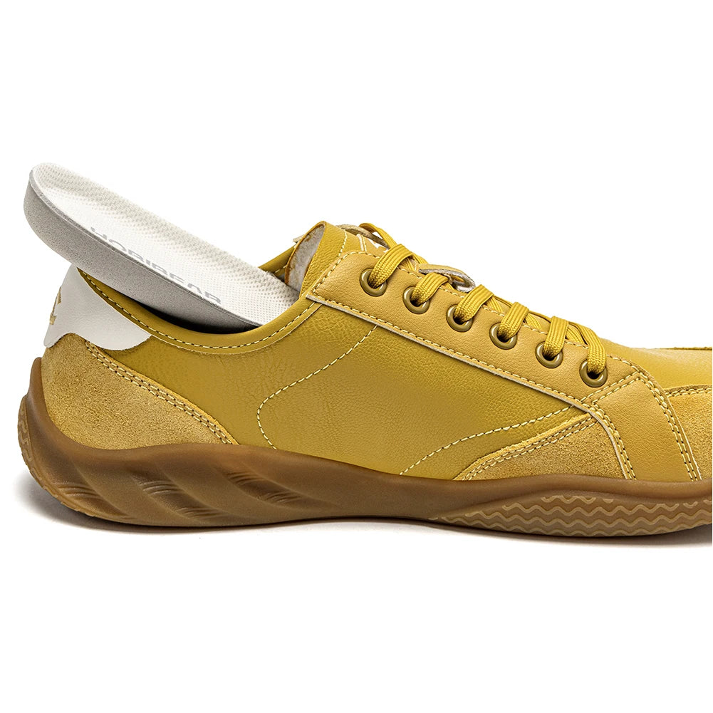 Hobibear Scarpe Barefoot Unisex Punta Larga Leggere In Pelle Sintetica Con Blocchi Di Colore Per Passeggio Casual