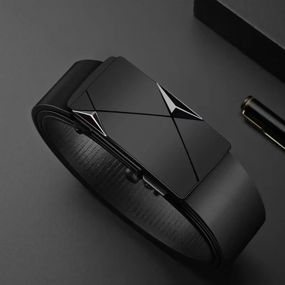 Cintura In PU Con Fibbia Automatica Da Uomo Nuova Cintura Casual Da Uomo Da Lavoro Alla Moda Accessori Vita Alla Moda