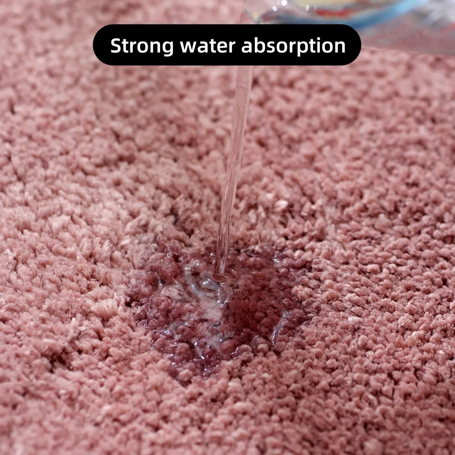 Tappetino Da Bagno Arrotondato E Ispessito Antiscivolo Peluche Assorbente Per Vasca E Per Porta D Ingresso