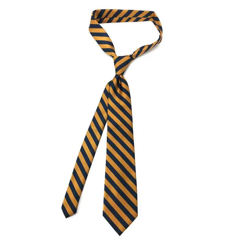 Cravatta Da Uomo 8 Cm In Poliestere Jacquard A Righe Classica Per Matrimonio E Affari Ascot YISHLINE