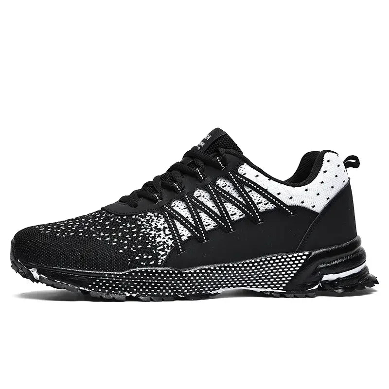 Scarpe Sportive Da Corsa Traspiranti In Mesh Con Suola Spessa Bianco Nero Coreane Per Giovani Passeggio Primavera Estate