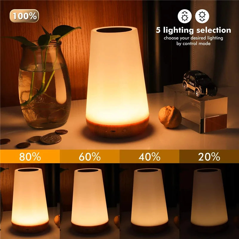 Lampada Notturna RGB Ricaricabile USB Con Telecomando E Touch Dimmerabile Per Comodino E Tavolo Portatile 13 Colori