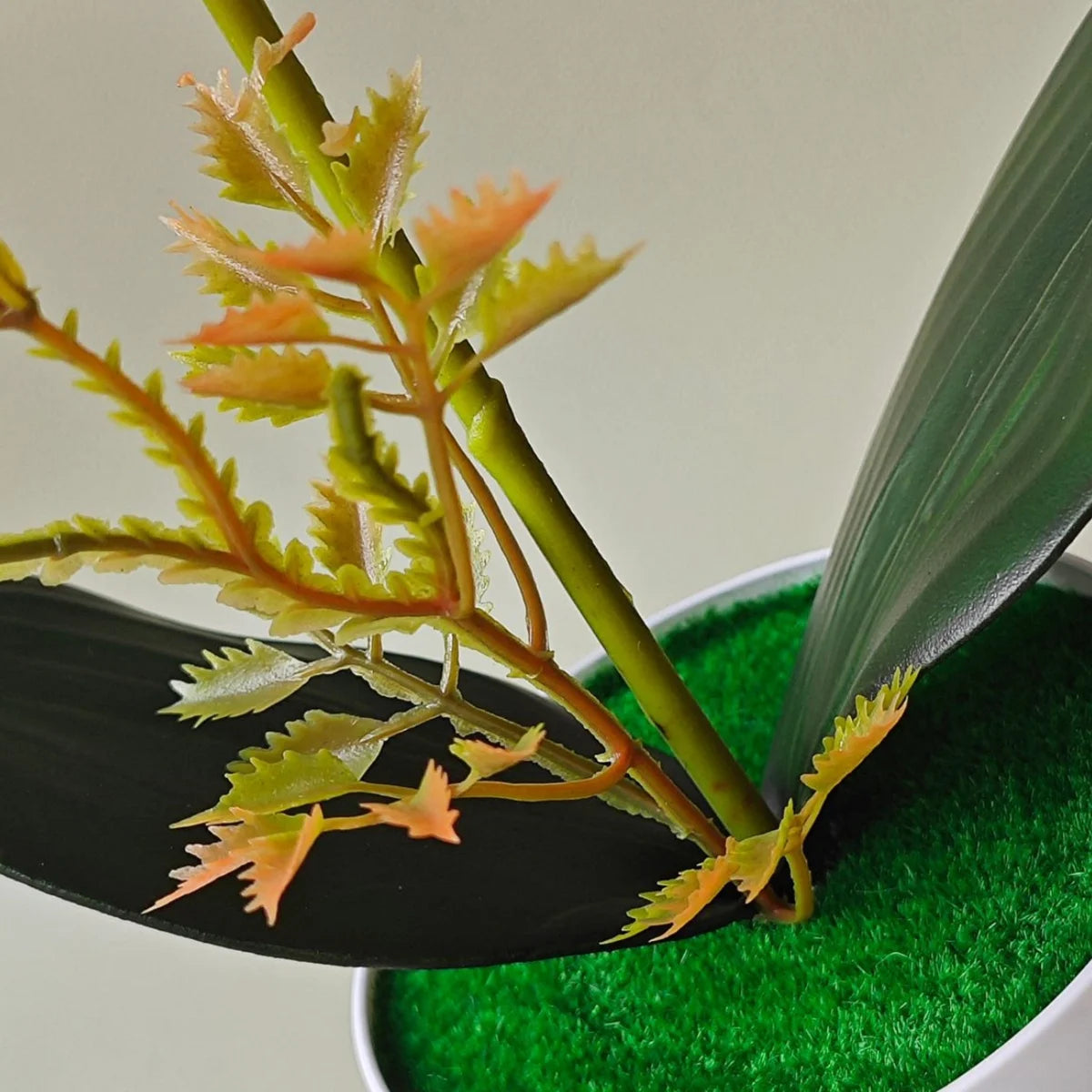 Pianta In Vaso Di Orchidea Artificiale Realistica Con Vaso Di Plastica Per Decorazione Centrotavola Tavolo Per Ufficio