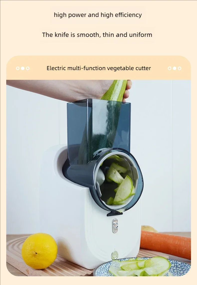 Affettatrice Di Verdure Multifunzione Per Cucina Domestica Elettrica Con Trituratore Automatico