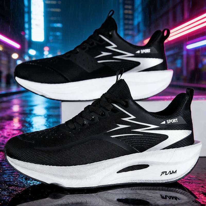 Scarpe Da Corsa Uomo Sneakers Antiscivolo Ammortizzate Con Piastra In Carbonio Per Allenamento E Tennis In Mesh 2026