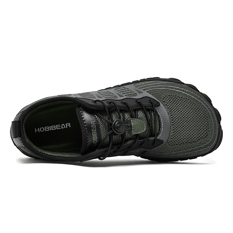 HOBIBEAR Scarpe Da Ginnastica Traspiranti Con Fascia Elastica Punta Larga Per Uomo E Donna Spiaggia