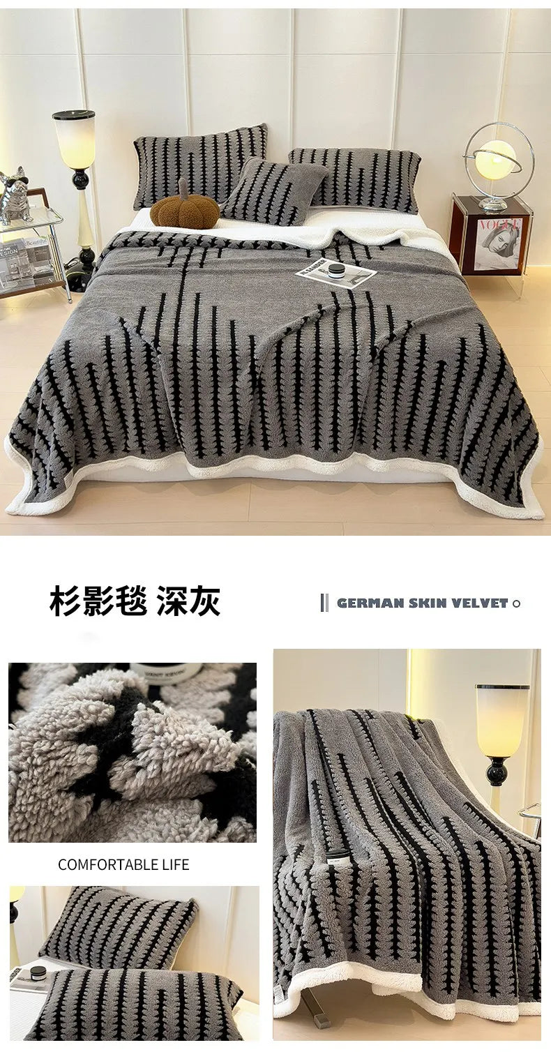 Coperta In Flanella Morbida Multifunzionale Queen Size Antistatica Portatile Per Pisolino Confortevole Delicata