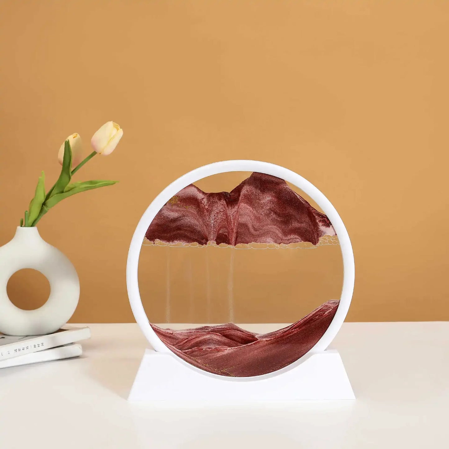 Clessidra Liquida 3D Arte Sabbia In Movimento In Vetro Regalo Originale Decorazione Per Casa E Ufficio