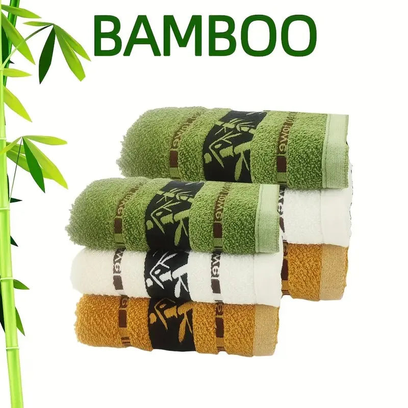 Confezione Da Tre Asciugamani In Fibra Di Bambù Ultra Morbidi Ecologici E Altamente Assorbenti Per Uso Quotidiano