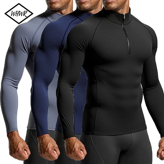 Uomini Abbigliamento Sportivo Fitness Camicie Palestra Ad Asciugatura Rapida Traspirante Lunghe Per Allenamento Autunno