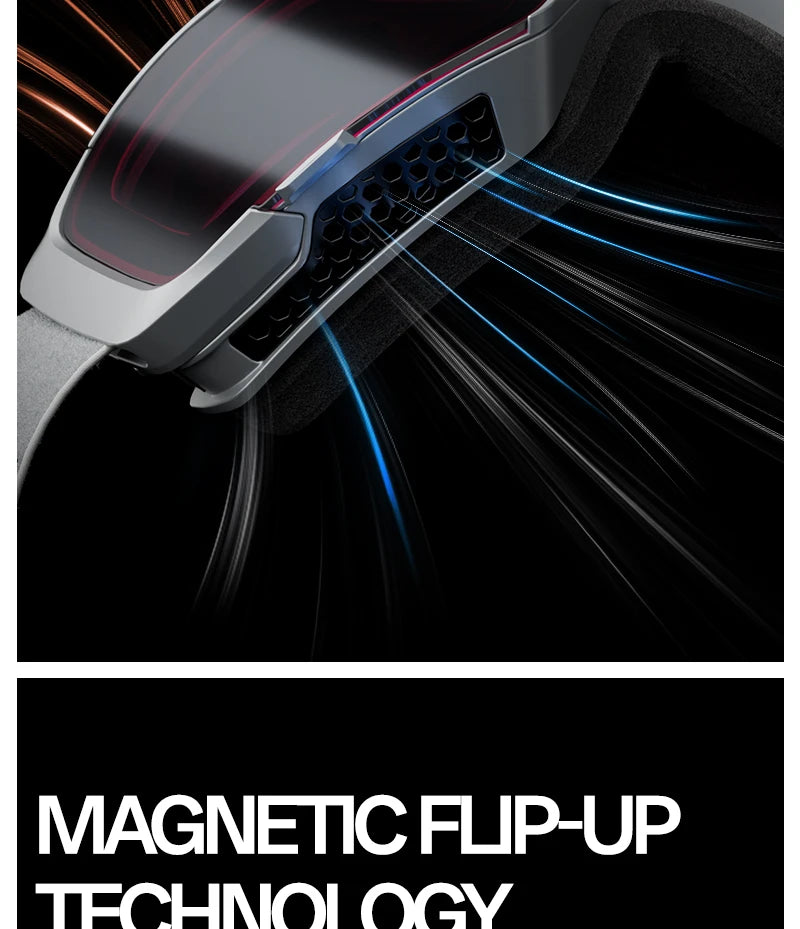 Kapvoe Occhiali Da Neve Magnetici Flip Over Fotocromatici UV400 Antinebbia Uomo Donna TPU Lenti In Policarbonato