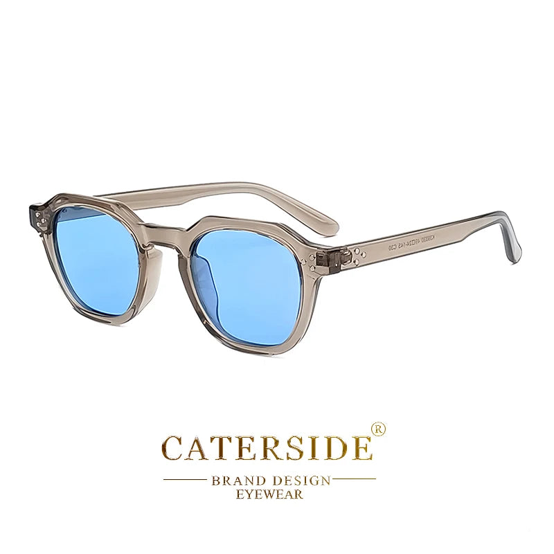 Occhiali Da Sole Polarizzati Retrò Unisex Caterside Ultraleggeri Montatura TR90 Poligonale Per Esterni Viaggio Di Qualità