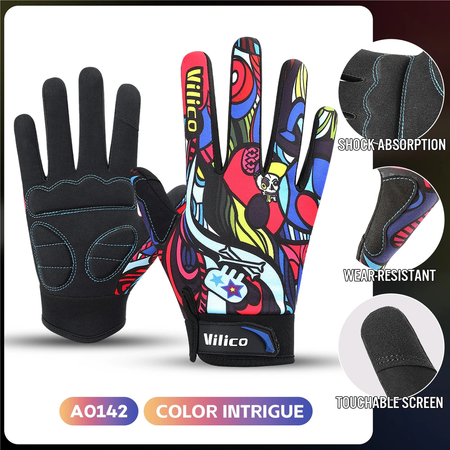 Guanti Da Equitazione E MTB Antiscivolo Con Touch Screen Resistente All Usura Unisex Regalo Halloween