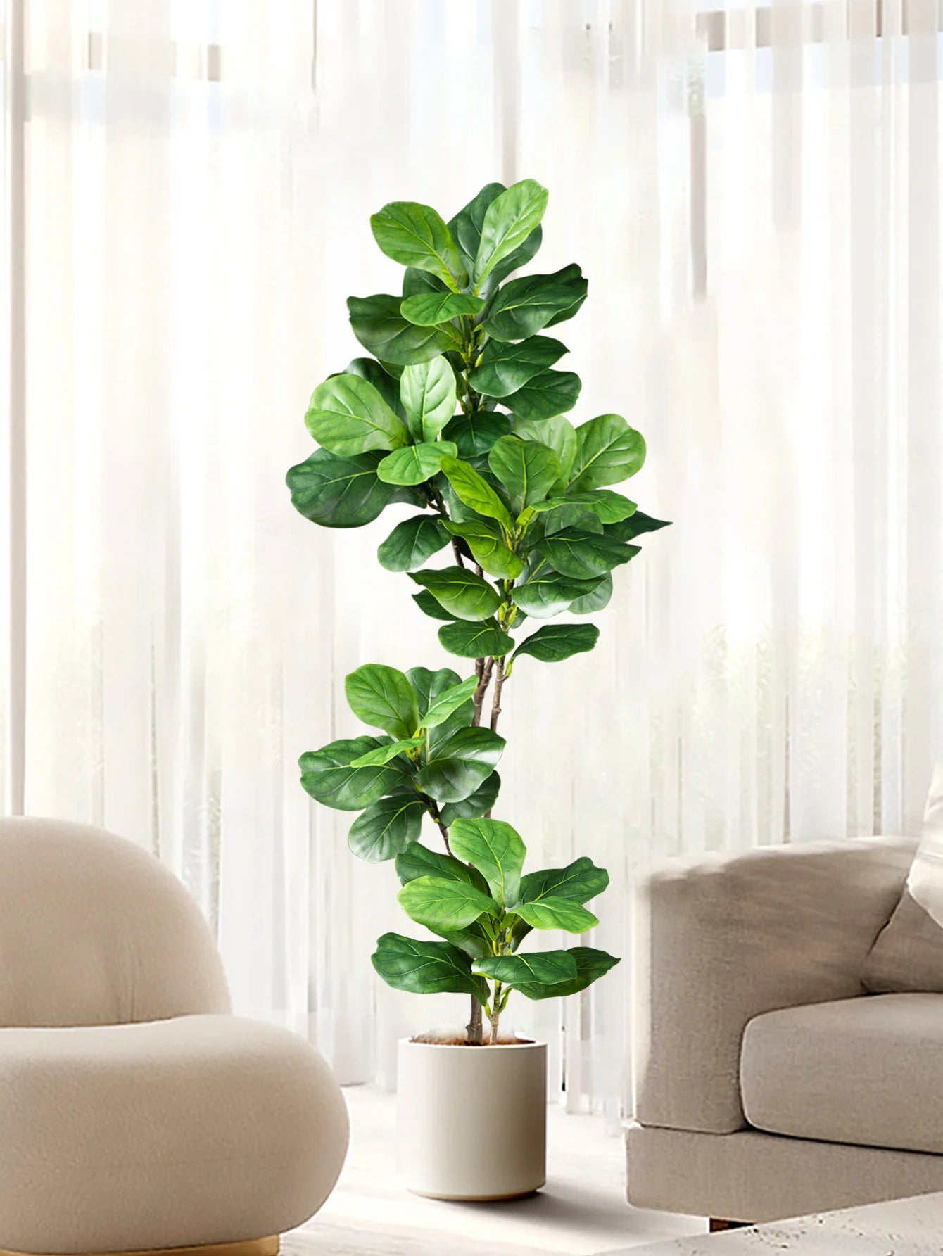 Kmitang Albero Artificiale Ficus Grande 70 135 Centimetri Realistica Interni Ed Esterni Decorazione Per Giardini Uffici