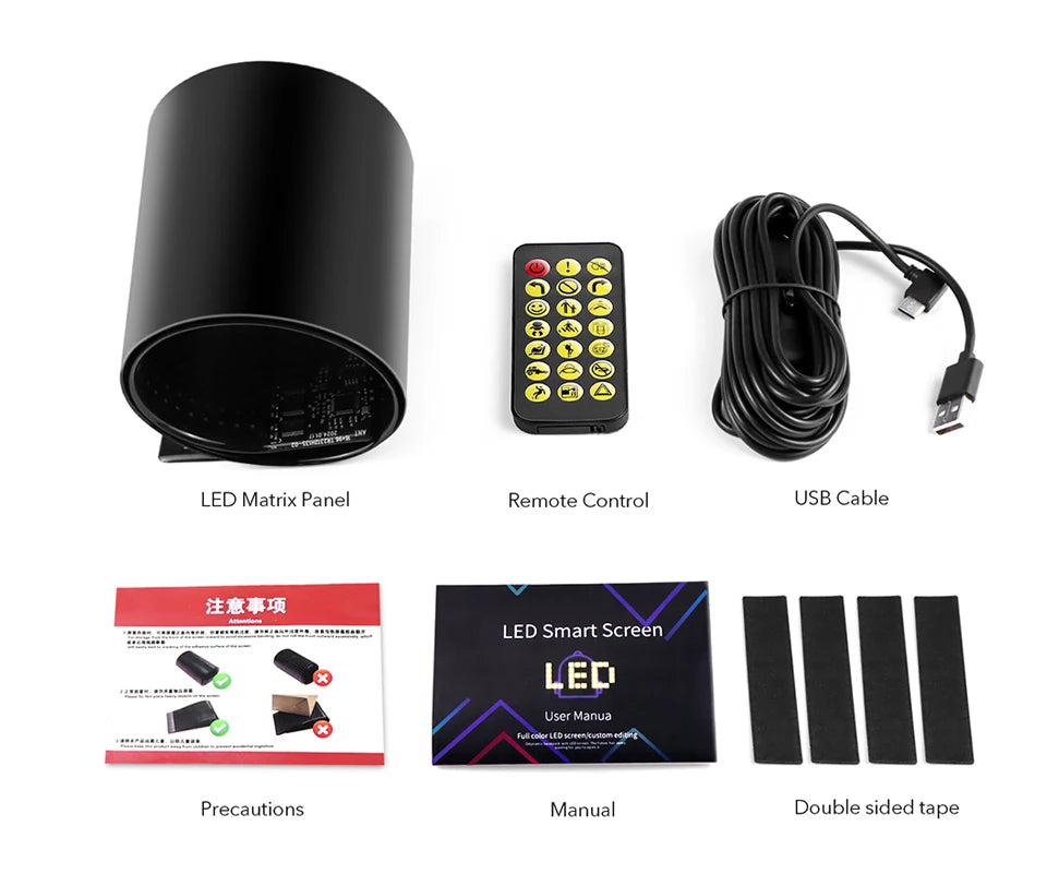 Pannello Pixel A Matrice 16x96 LED Per Insegne Pubblicitarie Scorrimento Luci Controllo App Bluetooth USB 5V
