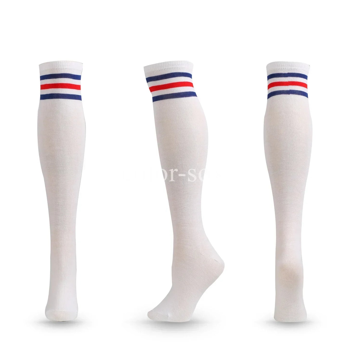 Calzini Da Calcio A Compressione Antiscivolo Tubo Lungo Al Ginocchio Con Righe Per Prestazioni Sportive Uomo