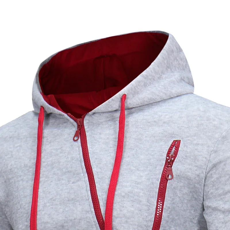 Felpa con Cappuccio Uomo e Pantaloni 2 Pezzi Tuta Sportiva Jogging Set Primavera Autunno Abbigliamento Casual
