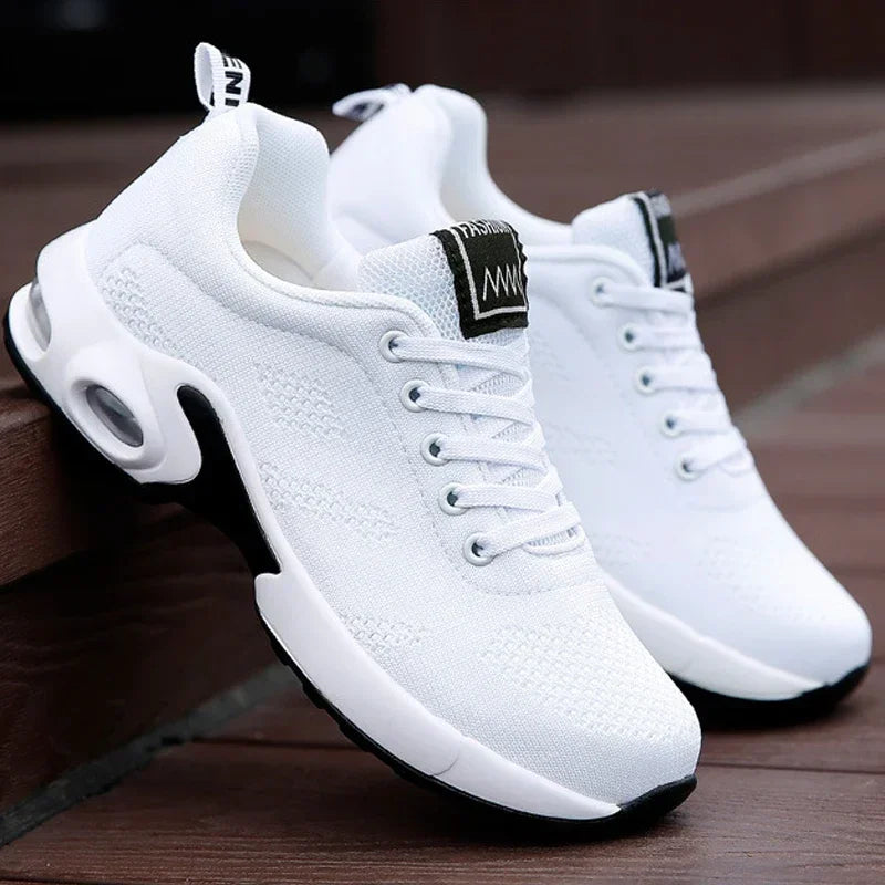 Scarpe da Ginnastica con Plateau da Donna Traspiranti in Mesh Per Corsa Tennis Estive Robuste 2024