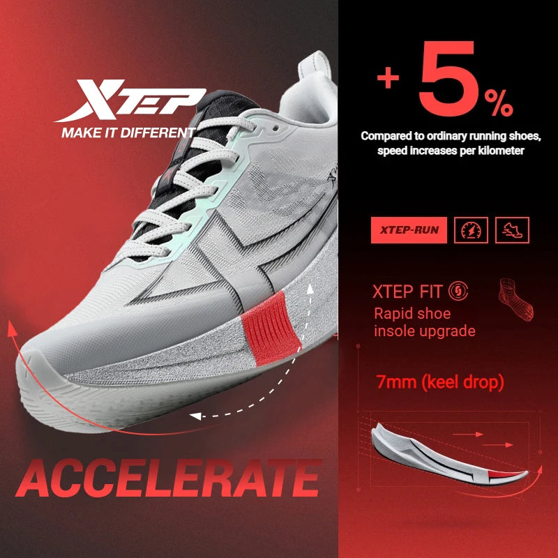 Xtep 2000 Km 5.0 Scarpe Da Corsa Morbide Scarpe Da Ginnastica Universali Resistenti All Usura Leggere Durevoli