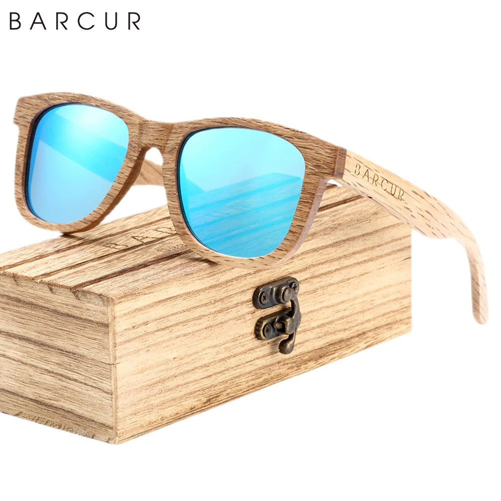 Occhiali da Sole in Legno Naturale Unisex Polarizzati Vintage Oculos de Sol con Protezione UV