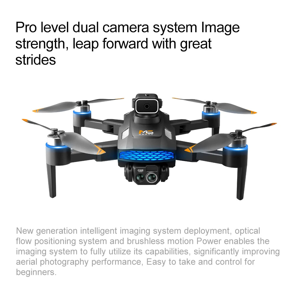 Drone M6 Mini Con Telecamera 4K Schermo Integrato 2 4G WiFi FPV Flusso Ottico Pieghevole Senza Spazzole
