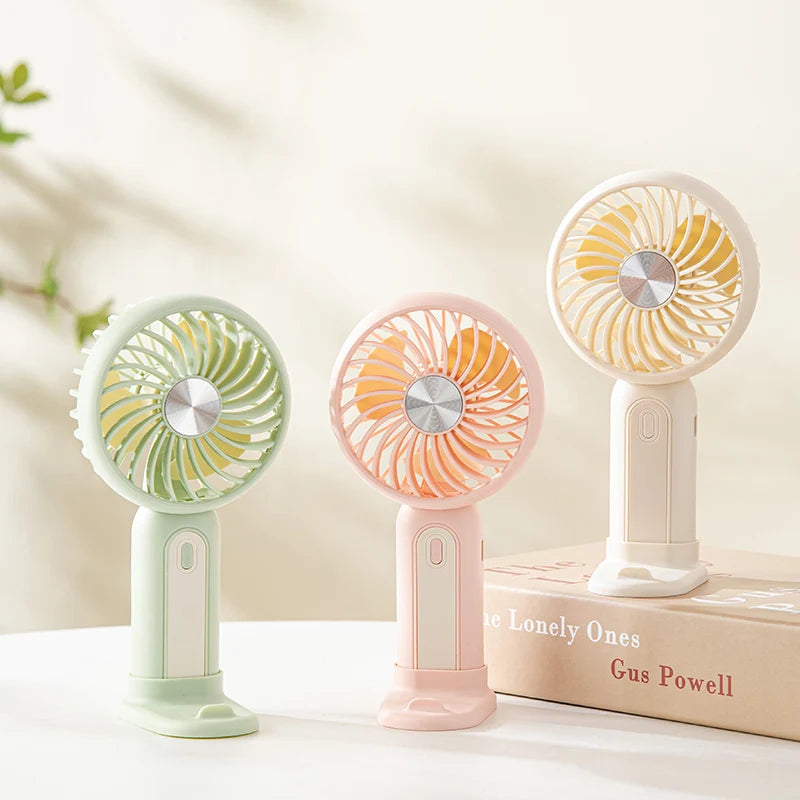 Mini Ventilatore Tascabile Sportivo Con Ricarica USB Da Tavolo Silenzioso A 3 Velocità