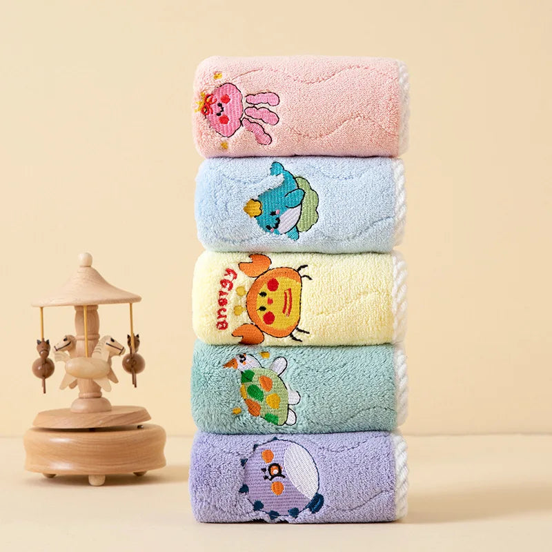 Asciugamano In Pile Corallo Per Bambini 25x50 Cm Morbido E Assorbente Regalo Ideale Con Stampe Cartoni Animati
