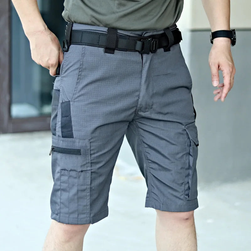 Pantaloncini Mimetici Da Uomo Estate Asciugatura Rapida Tasche Multiple Militari Escursionismo All Aperto Jogger