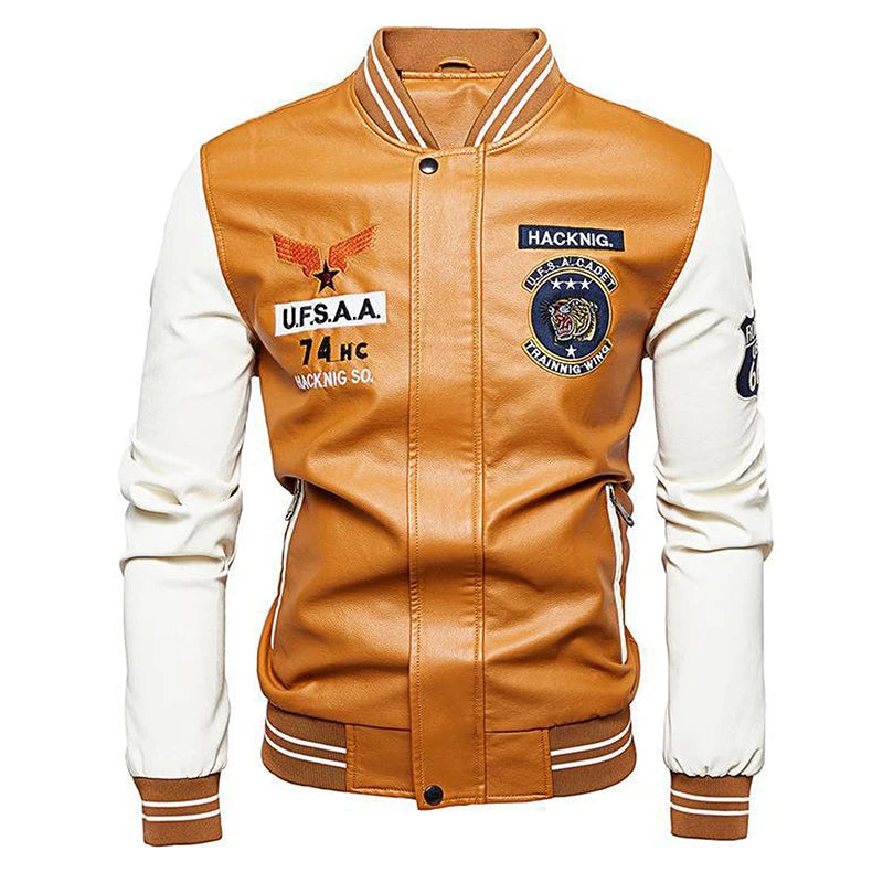 Inverno Nuove Giacche Di Pelle Uomo Con Pile Spesso Colore Solido Colletto Alla Coreana Moda All Aperto Tenere In Caldo