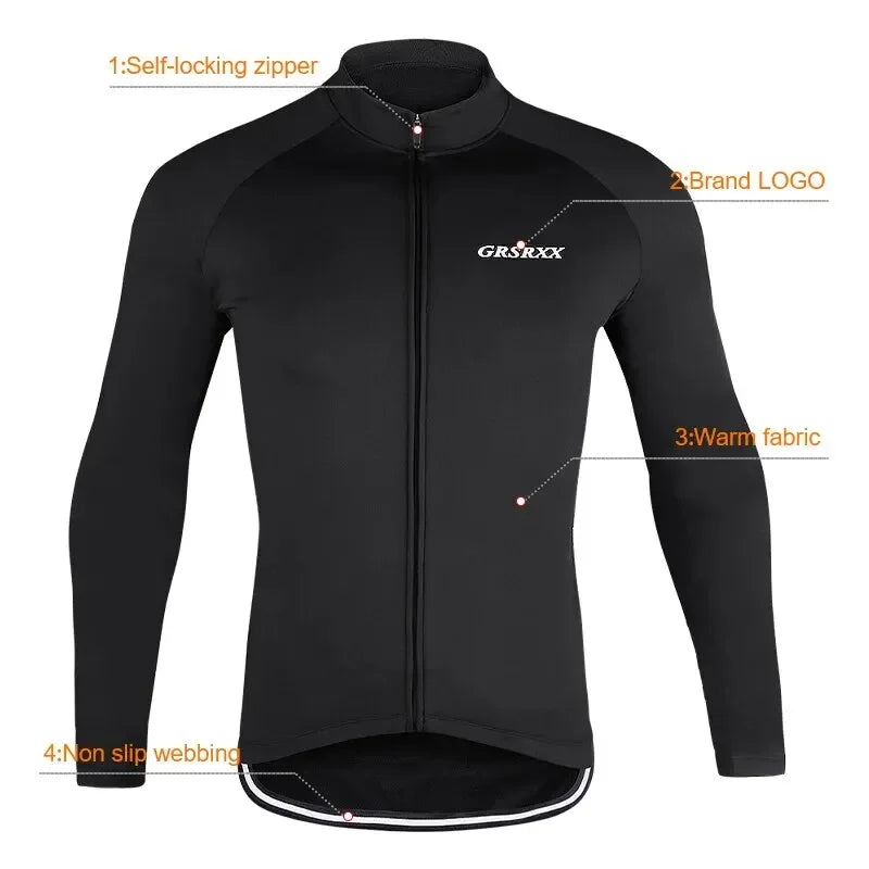 Giacca Ciclismo Invernale Termica Unisex Tasche Riflettente Protezione Dal Vento Traspirante MTB