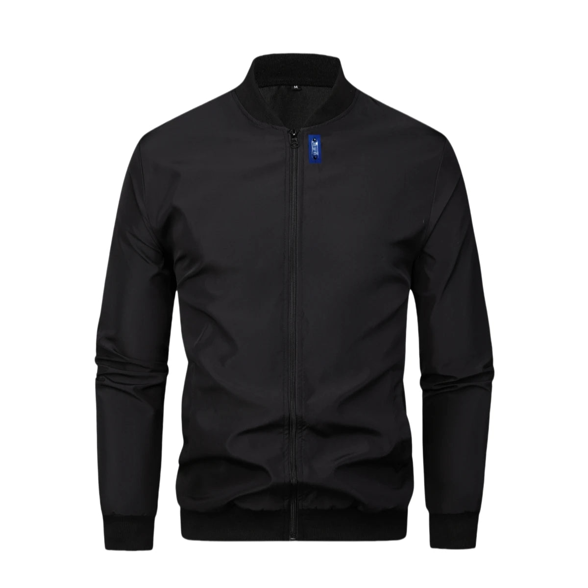 Giacca Uomo Sottile In Tinta Unita 2024 Primavera Autunno Con Colletto Baseball Corto Poliestere Business Casual