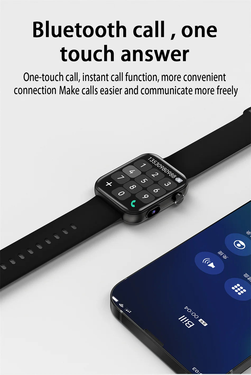 Smartwatch Con Fotocamera Registrazione Video Sincronizzazione Telefono Memoria Ampia Bluetooth Chiamate Musica 2025