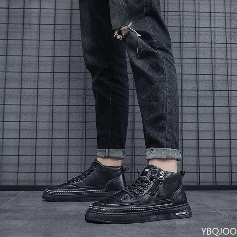 Stivali Da Uomo Invernali Grandi Dimensioni Con Pile Spesso E Caldi Look Alla Moda E Casual Con Fondo Piatto