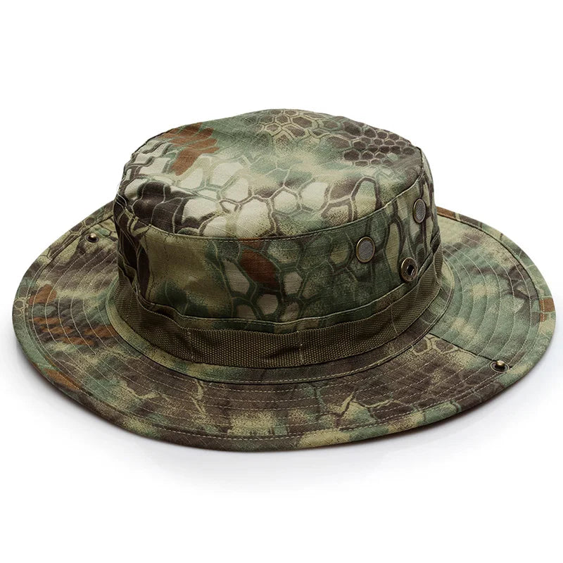 Cappello Boonie Da Pescatore Camouflage All Aperto Protezione Solare Per Esterni Caccia Escursionismo Arrampicata AF056