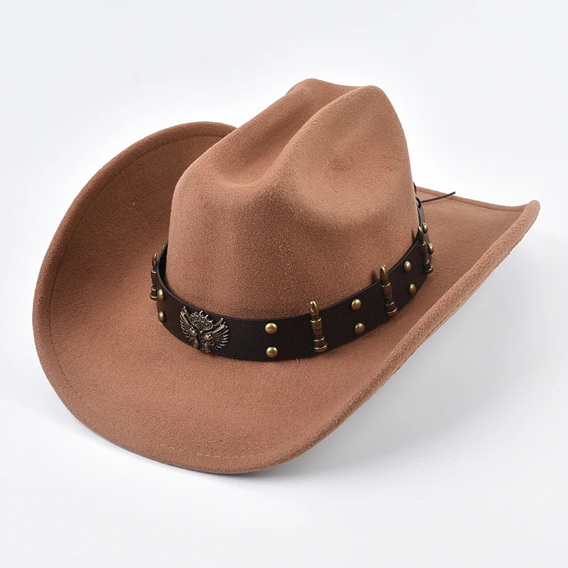 Cappello Western Cowboy Unisex Vintage Con Ampio Bordo In Tessuto Cotone Poliestere Resistente E Polivalente