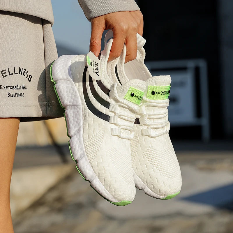 Scarpe Sportive Da Uomo Leggere E Traspiranti Sneakers Da Corsa Nere In Mesh Esterni Scarpe Da Passeggio Atletiche