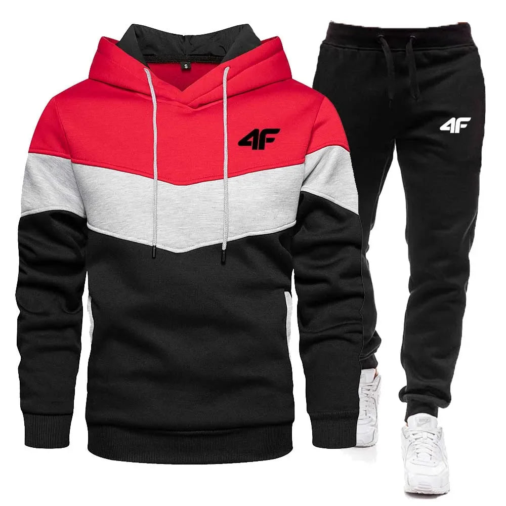 Tuta In Pile Da Uomo Due Pezzi Felpa E Pantaloni Spessi Abbigliamento Sportivo Caldo Hip Hop Per Inverno E Autunno