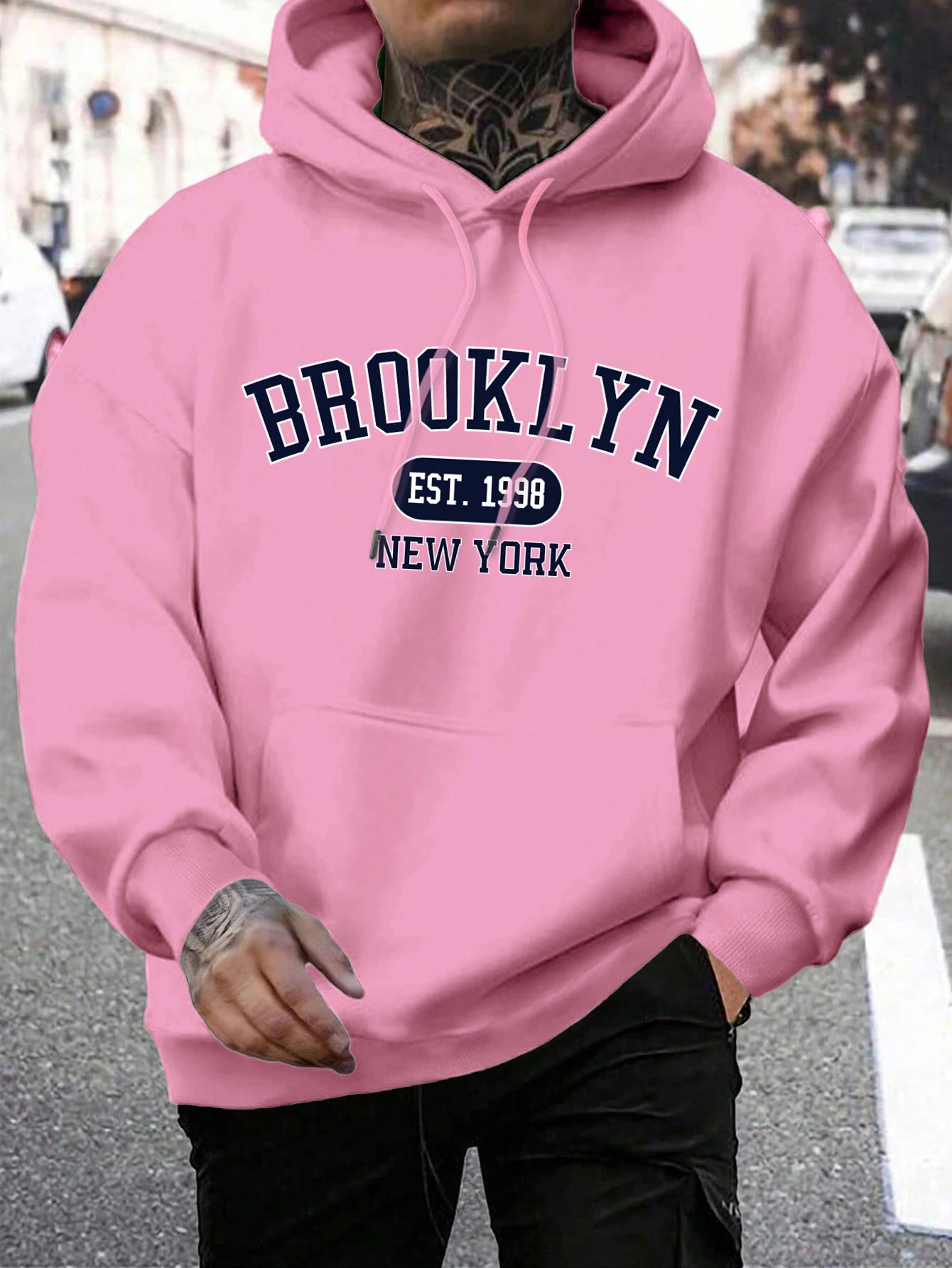 Brooklyn Est 1998 New York Stampa Felpe da uomo Harajuku Felpa con cappuccio girocollo Moda Felpa con cappuccio oversize Autunno Comodo tuta