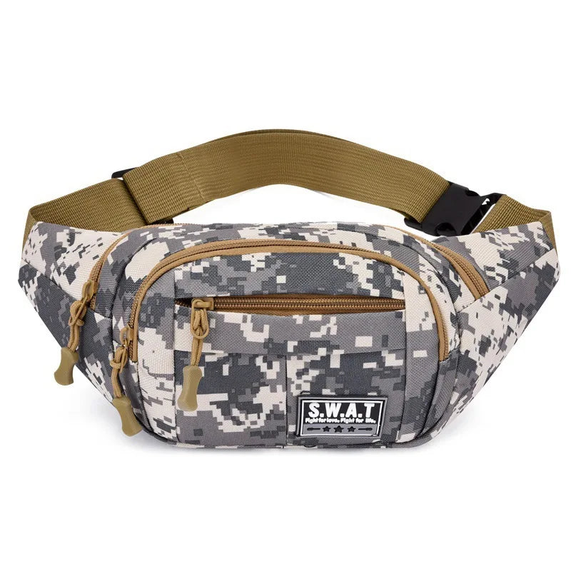 Nuovo Marsupio da Uomo Multistrato con Quattro Cerniere Borsa da Petto per Sport Outdoor e Tempo Libero