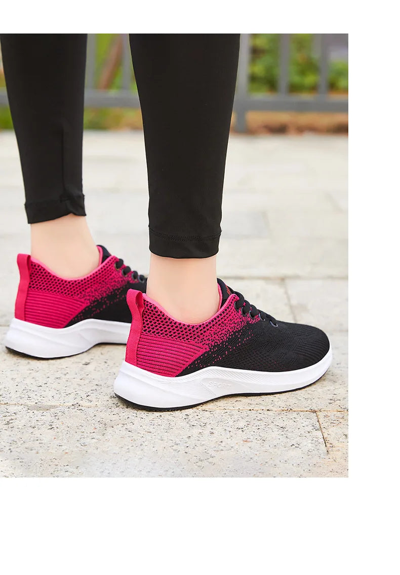 Scarpe Da Ginnastica Da Donna Vulcanizzate Air Mesh Morbide E Leggere Con Plateau Basso Da 1 A 3 Cm Lacci Scarpe Casual