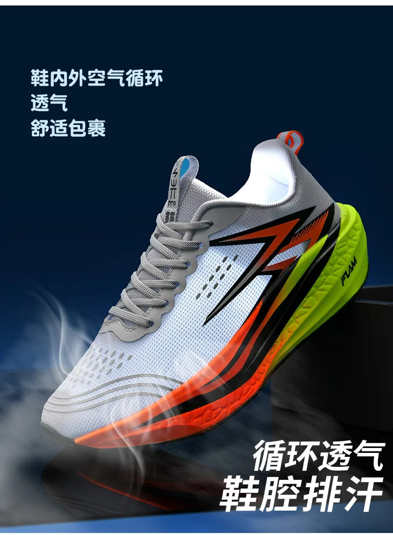 Scarpe Da Corsa Maratona Traspiranti Leggere Con Piastra Carbonio Antiscivolo Sneakers Atletiche Uomo Donna