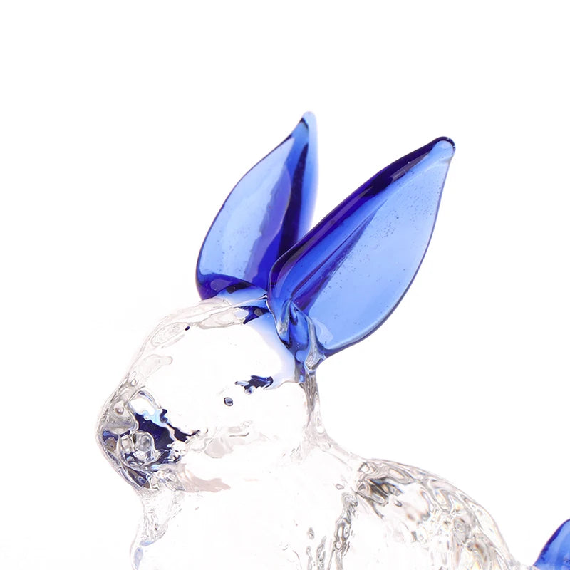 Figurine Fatte A Mano Degli Animali Mascotte Coniglio In Vetro Cristallo Ornamenti Per Tavolo Ufficio Soggiorno