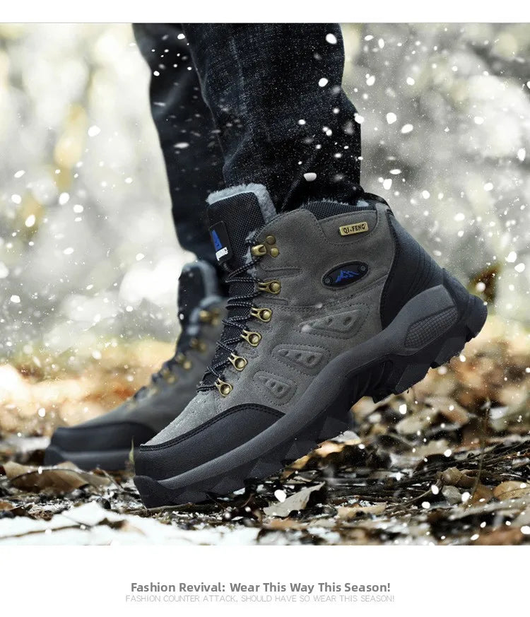 Scarpe Da Arrampicata Invernali All'aperto Da Trekking Antiscivolo Con Suola Spessa Uomo Calde