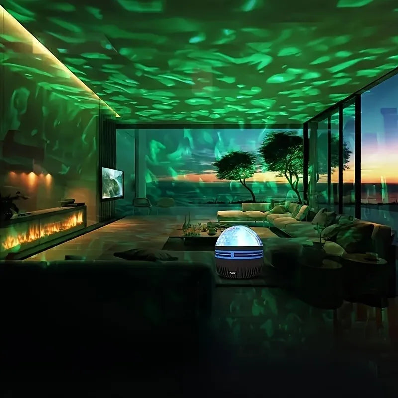 Luce Di Proiezione LED Con Ondulazione Dell'Acqua Vibrante Telecomando USB Proiettore Atmosfera RGB Per Camera Da Letto