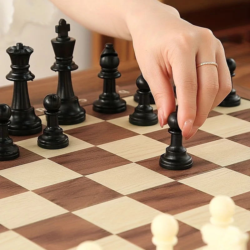 Scacchi Set Pieghevoli Magnetici In Legno Massello Per Bambini Regalo Di Famiglia Giochi Di Strategia