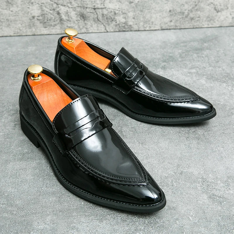 Scarpe Da Uomo In Pelle Oxford Verdi E Viola Scarpe Da Lavoro Classiche Mocassini Casual Eleganti
