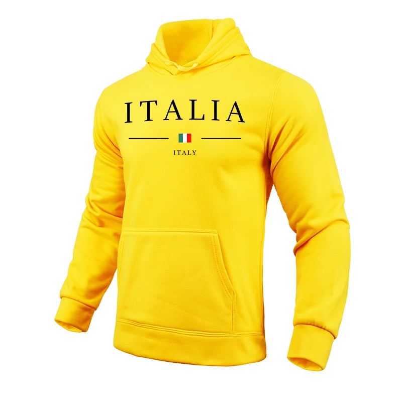 Felpe Con Cappuccio Stampate Fahsion Italia Per Uomo Maniche Lunghe Alta Qualità 2025 Fitness Sportive Casual