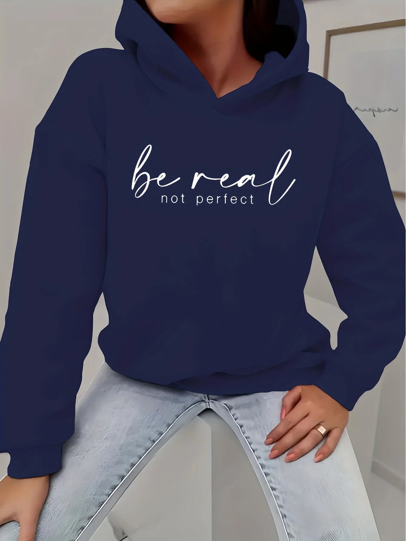 Felpa Donna Autunno Inverno Calda Ampia Casuale Con Cappuccio Maniche Lunghe In Pelle Scamosciata Stampata